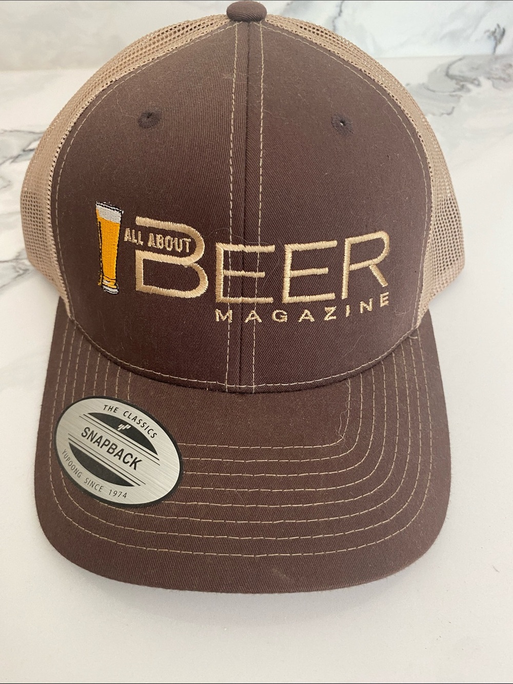 All About Beer Magazine Brown Mesh Snapback Hat